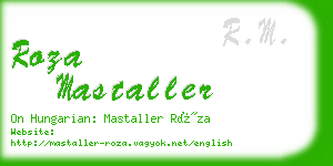 roza mastaller business card